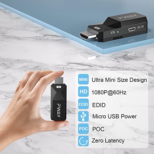 PWAY Extender: PWAY HDMI Extender 165ft Audio Video 1080p – Side View