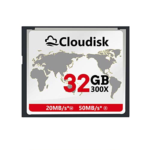 Cloudisk Compact Flash Card 32GB 300X CF 2.0 Card – Front View