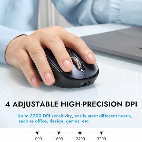 Bluetooth Mouse: Wireless Ergonomic Computer Mouse – In Use