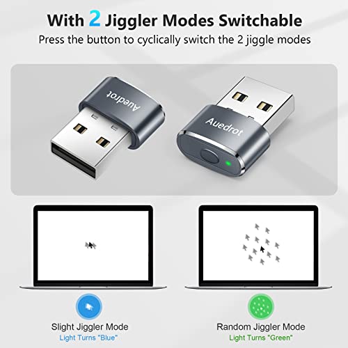 AUEDROT Mouse Jiggler: Undetectable Metal USB Mouse Mover – Side View