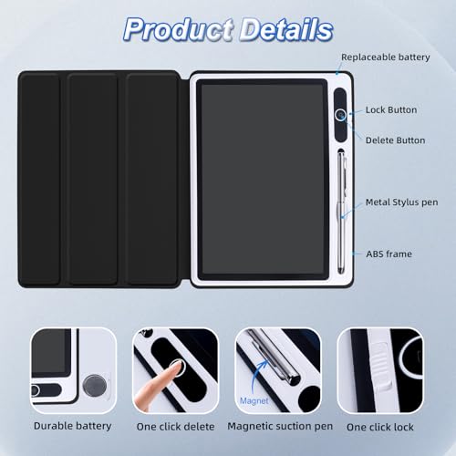 Writing LCD Tablet: 10 Inch Electronic Writing Notebook – Side View
