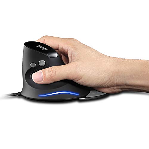 Mouse Zelotes: Zelotes Wired Vertical Mouse 3200DPI 6 – Side View