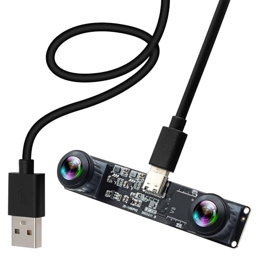 IFWATER 3D Stereo USB Camera: 1080p 60fps High-Speed Webcam – Front View