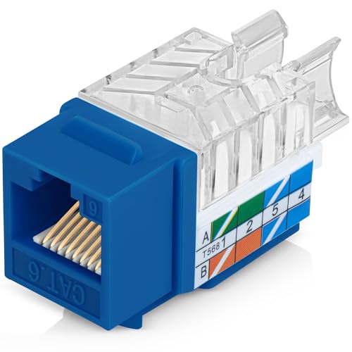 Angled RJ45: Everest 45 degrees Angled RJ45 Cat6 Keystone – Front View