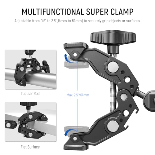 NEEWER Double Super Clamp Camera Mount with Magic Arm – Close-up Detail