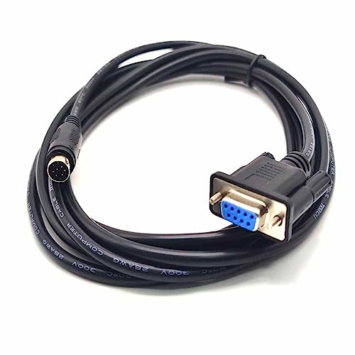 Mini Din 8-Pin Male to DB9 Female Cable – Side View