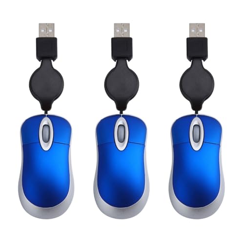Mouse Wired: Hemobllo 3-Pcs Mini Mouse for Laptop – Front View