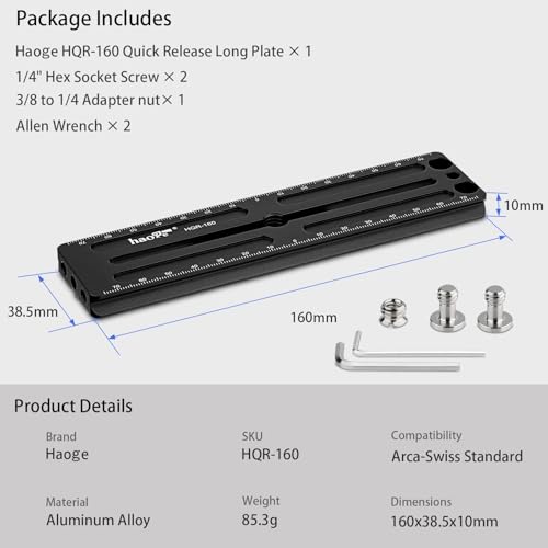 Haoge HQR-160 160mm Multi-Purpose Long Quick Release – Back View