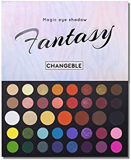 39 Colors High Pigmented Shimmer Matte Eyeshadow Makeup Palette Full Spectrum Artist Glitter Metallic Waterproof Creamy Blendable Eye Shadow Cosmetics (Color 1)