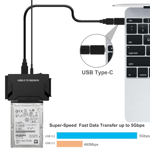 Drive EYOOLD: EYOOLD USB 3.0 to SATA IDE Adapter – Close-up Detail