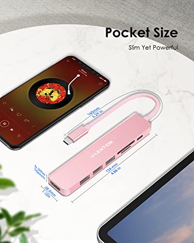 Lention Hub: LENTION CB-CE18 USB C Hub with 100W Charging – Size Reference