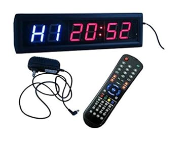 BESTLED Crossfit Interval Timer Stopwatch Wall Clock w/ IR Remote Control(14"x4"x1.5")