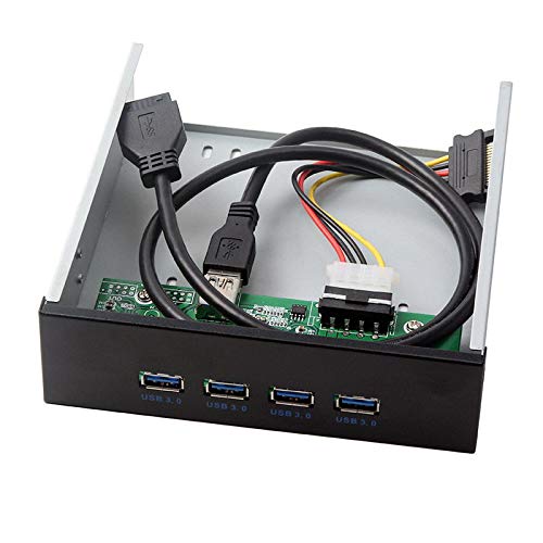 USB 3.0 Hub: JSER 4-Port Hub Front Panel to Motherboard – Back View