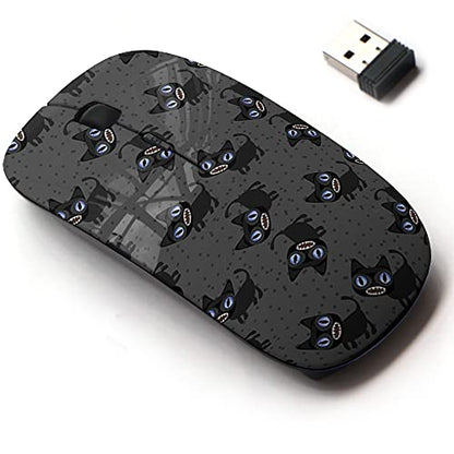 Wireless Mouse: 2.4G Cute Pattern Design – Front View