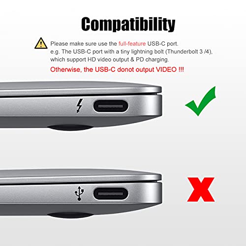 Mirabox Hub: Mirabox USB C Hub 12-in-1 Triple Display Type – Side View