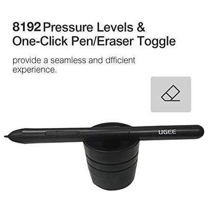 Stylus: UGEE Graphics Drawing Tablet Pen – Back View