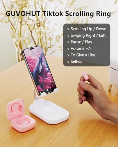 TikTok Remote Control: GUVOHUT Bluetooth Page Turner – Side View