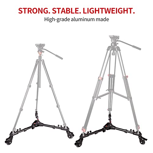 Photography Tripod Dolly: Heavy Duty with Larger 3-inch – Packaging