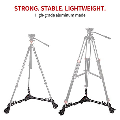 Photography Tripod Dolly: Heavy Duty with Larger 3-inch – Packaging