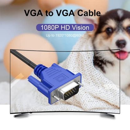 VGA Computer Cable: XiAyriky 10 Pack VGA Male to Male Cord – Close-up Detail