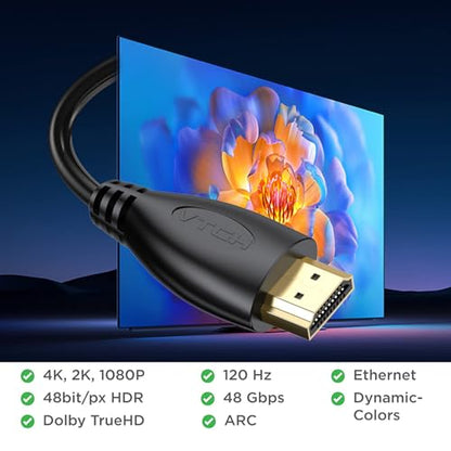 HDMI Cable Male to Male: MOSIMLI 1FT 10-Pack 4K UHD HDMI – Side View