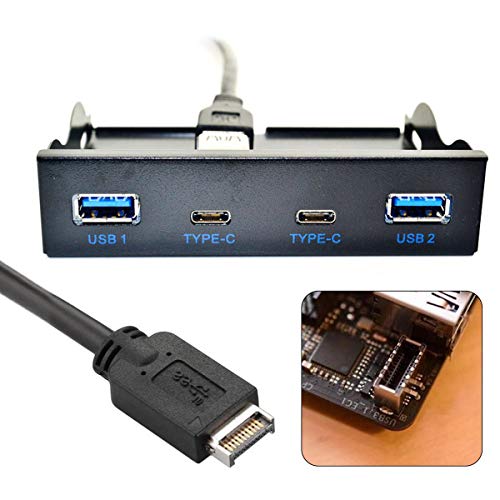 Front Panel: JSER USB 3.1 Front Panel Header 19pin to USB-C – Feature Highlight