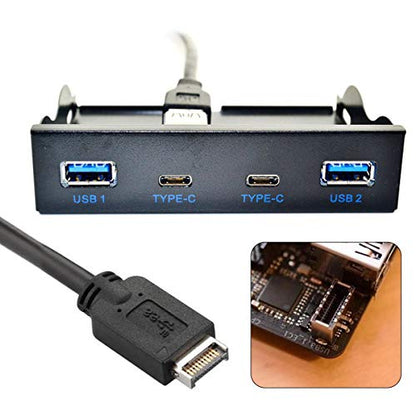 Front Panel: JSER USB 3.1 Front Panel Header 19pin to USB-C – Feature Highlight