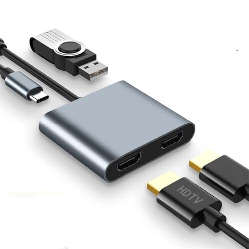 Adapter Dual: USB C to Dual HDMI Adapter 4K 60Hz – Front View
