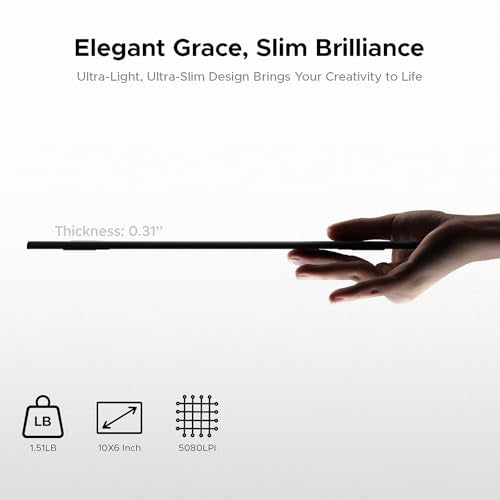 Drawing Graphic: UGEE M708 10x6 Inch Large Digital Drawing – Size Reference