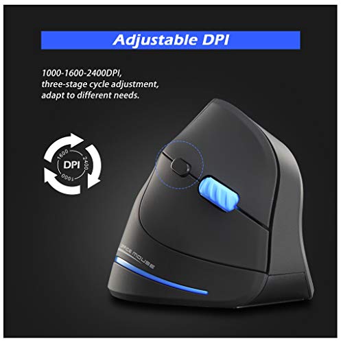 ZLOT Vertical Wireless Mouse: 2.4G USB Optical Ergonomic – Feature Highlight