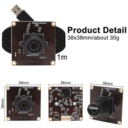 Camera Webcam: MMlove 1200P 90fps Global Shutter USB Camera – Side View