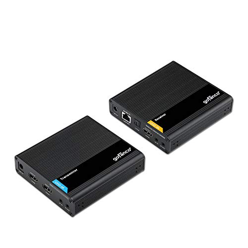 4K 60Hz HDMI Extender: Gofanco HD20EXT-CAS 18Gbps – Front View