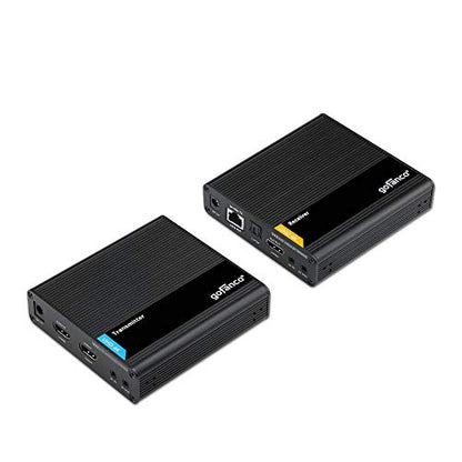 4K 60Hz HDMI Extender: Gofanco HD20EXT-CAS 18Gbps – Front View