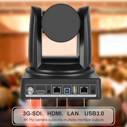 PTZ Camera: ADKIDO 4K 10X PTZ Camera 4KP30 IP Streaming – Side View