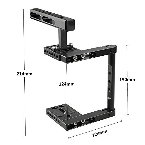 CAMVATE Basic Camera Cage Rig with Top Handle Universal Use – Side View