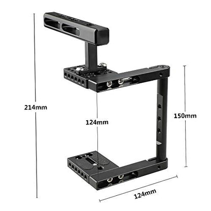 CAMVATE Basic Camera Cage Rig with Top Handle Universal Use – Side View