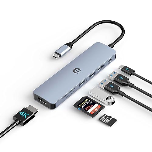 Docking Station: SUTOUG 7-in-1 USB C Hub Multiport Adapter – Front View