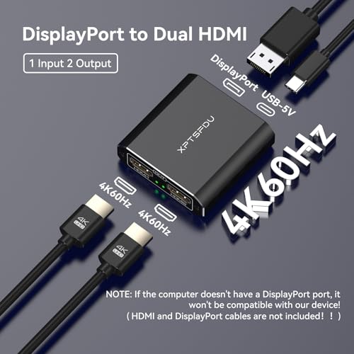Dual Splitter: XPTSFDU DisplayPort to Dual HDMI Splitter – Packaging