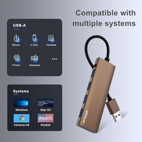 USB Hub: ANYPLUS Ultra-Slim 4-Port USB 3.0 Hub Aluminum – Packaging