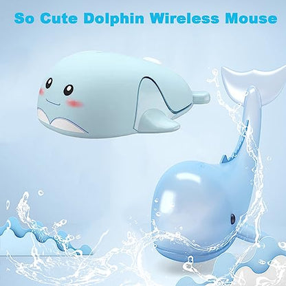 Wireless Mouse Computer: Samudgate Dolphin Shape 2.4GHz USB – Back View