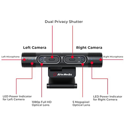 AVerMedia PW313D DualCam: 2-in-1 Webcam with Dual Autofocus – Close-up Detail