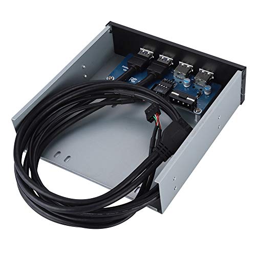 Front Panel: ASHATA 5.25 Inch Multifunction 4 USB Port – Size Reference