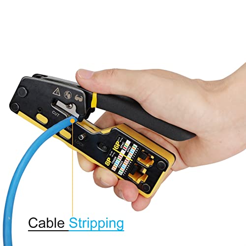 Tool Solsop: Solsop Pass Through RJ45 Crimp Tool Kit – Close-up Detail