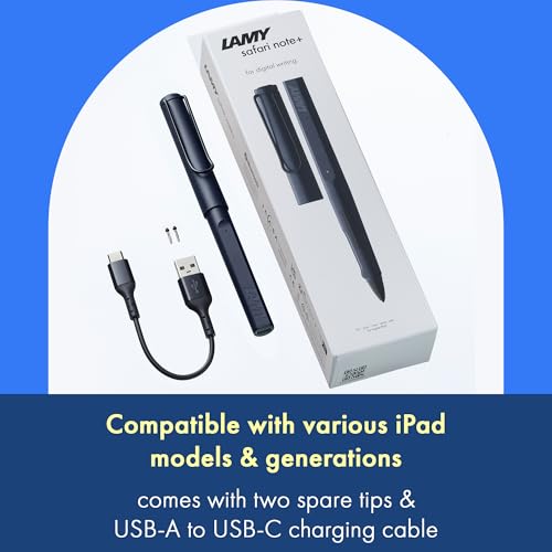 iPad Pen: LAMY Safari Note+ Steel Black Premium Stylus – Size Reference