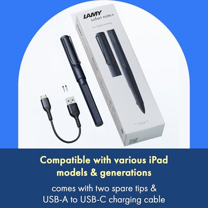 iPad Pen: LAMY Safari Note+ Steel Black Premium Stylus – Size Reference