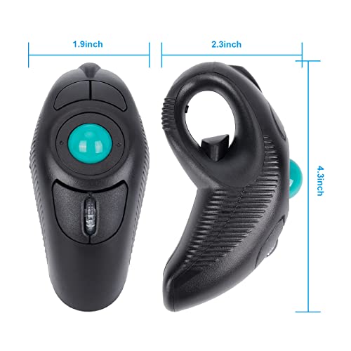 Welspo Handheld: Wireless USB Finger Trackball Mouse with – In Use