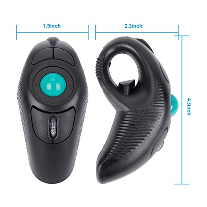 Welspo Handheld: Wireless USB Finger Trackball Mouse with – In Use