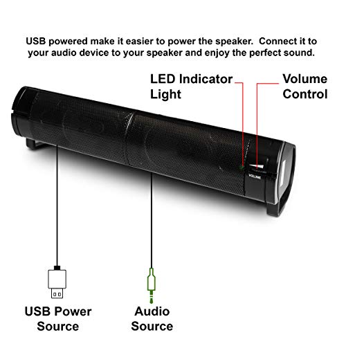 Speaker Powered: CL-SPK20037 USB Powered Monitor Speaker – Side View