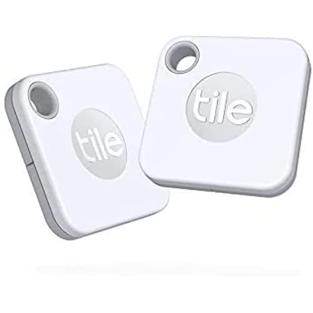 Tile Mate (2020) 2-pack -Bluetooth Tracker, Keys Finder and Item Locator for Keys, Bags and More; Water Resistant with 1 Year Replaceable Battery