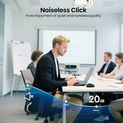 Mouse Bluetooth: Premium Wireless Mouse with 2 Bluetooth – Back View